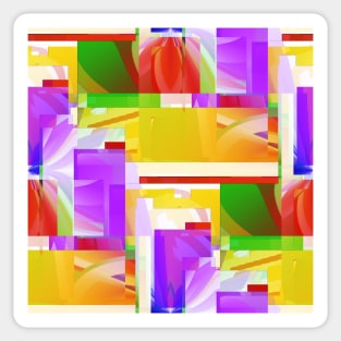 Warm and colorful, with tulips Sticker